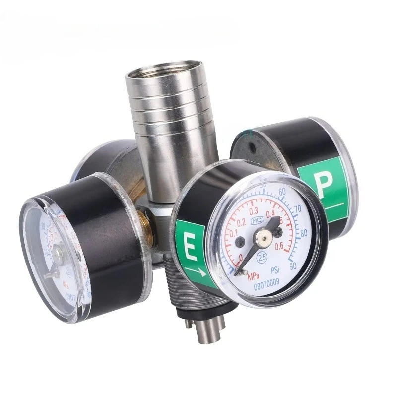 4-Port Digital Pressure Gauge Multi-Functional Air Control Unit Lab Chair Accessories Pressure Valve Regulator Machinery s