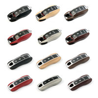 Leather Fob Remote Keys Case Key Cover Replace For Porsche 911 Macan Boxster Cayenne Panamera Taycan Cayman 971 9YA Key Shell
