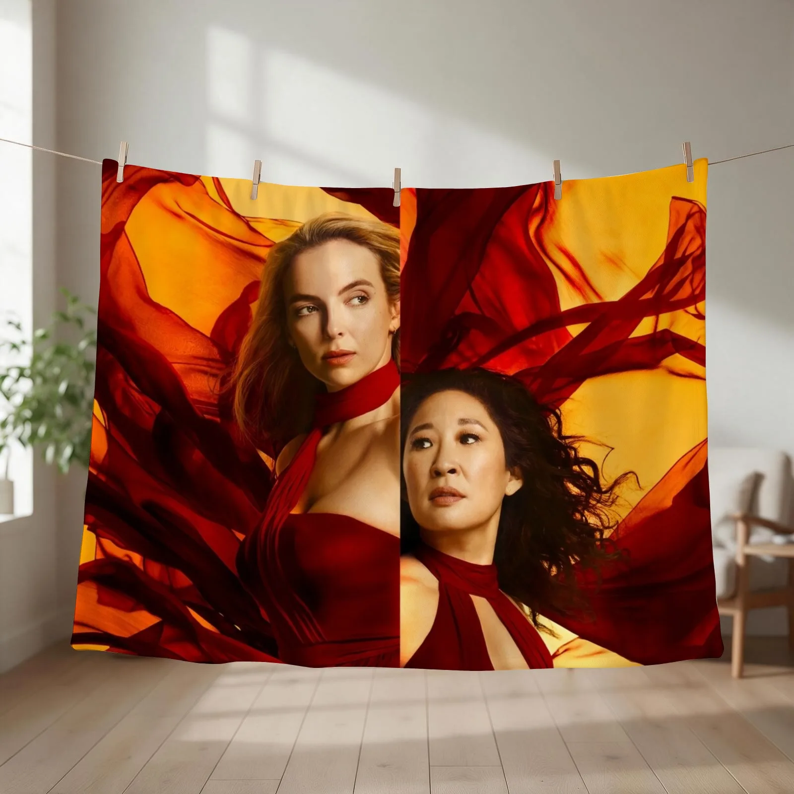 Killing Eve Movie Throw Blanket couch cozy soft plush fuzzy picnic outdoor blanket