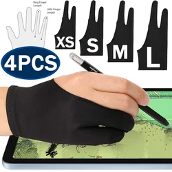 Drawing Glove Palm Rejection Two Finger Gloves for Apple IPad Capacitive Tablet Screen Artist Right/Left Hand Graphic Tablet