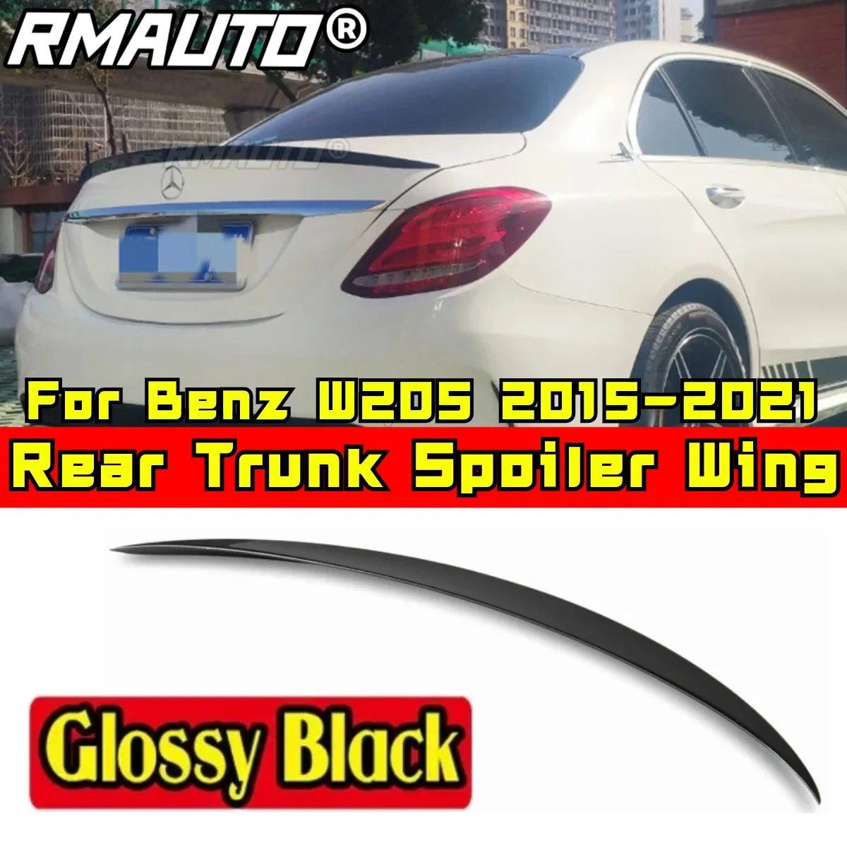 

Car Rear Trunk Spoiler Body Kit Car Rear Spoiler Wing For Mercedes Benz C-class W205 C260 AMG 4Door 2015-2021 Car Accessories