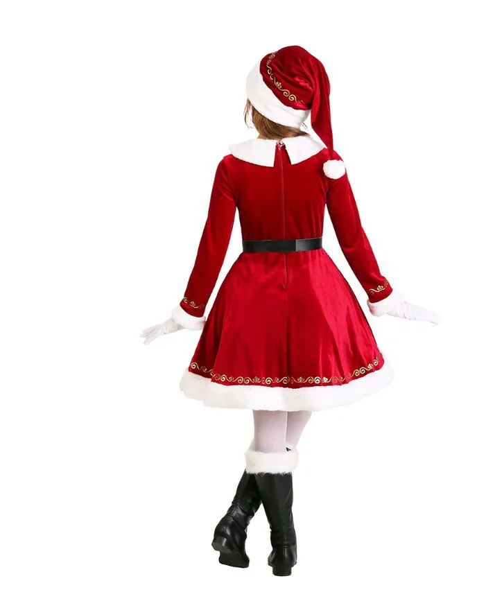 2023 new children's Christmas clothing lovely rough edge princess dress performance clothes