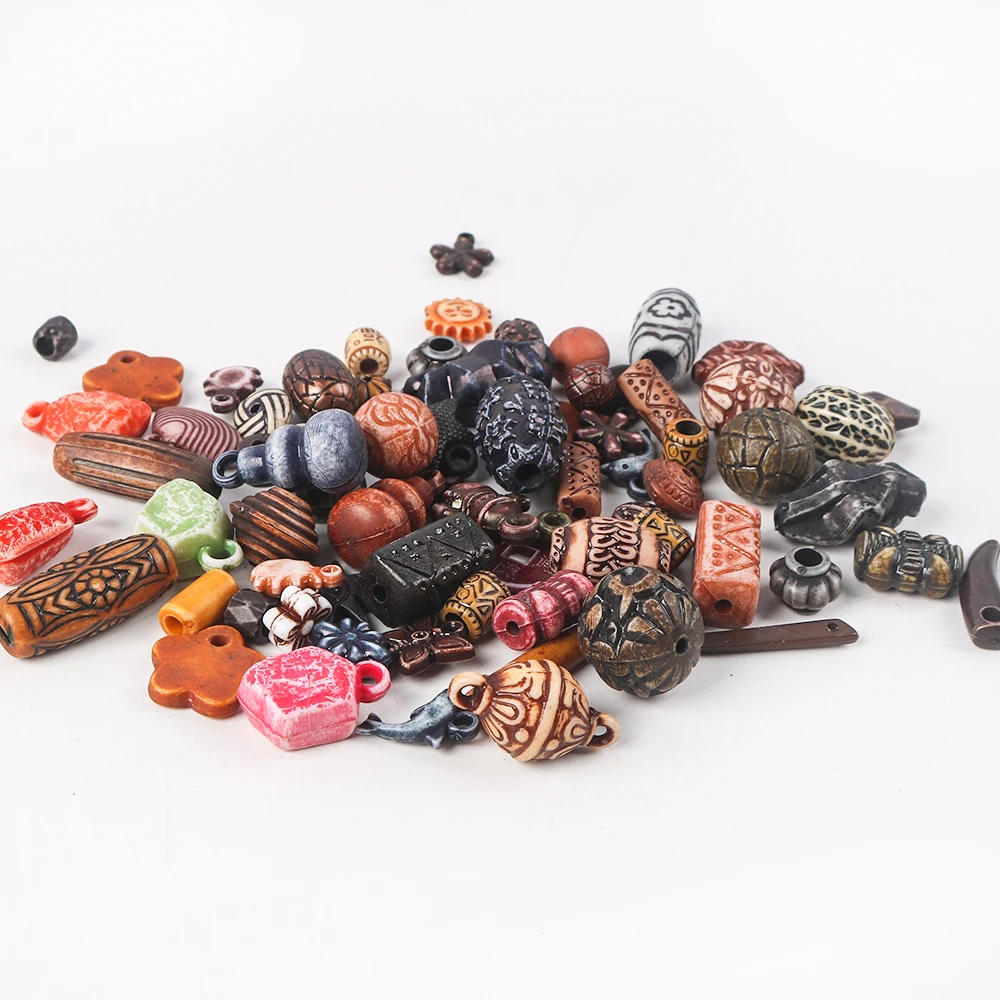 20g Mixed Retro Style Bead Charms Loose Beads Garment Beading for Jewelry Craft Making Necklace Bracelet Accessories