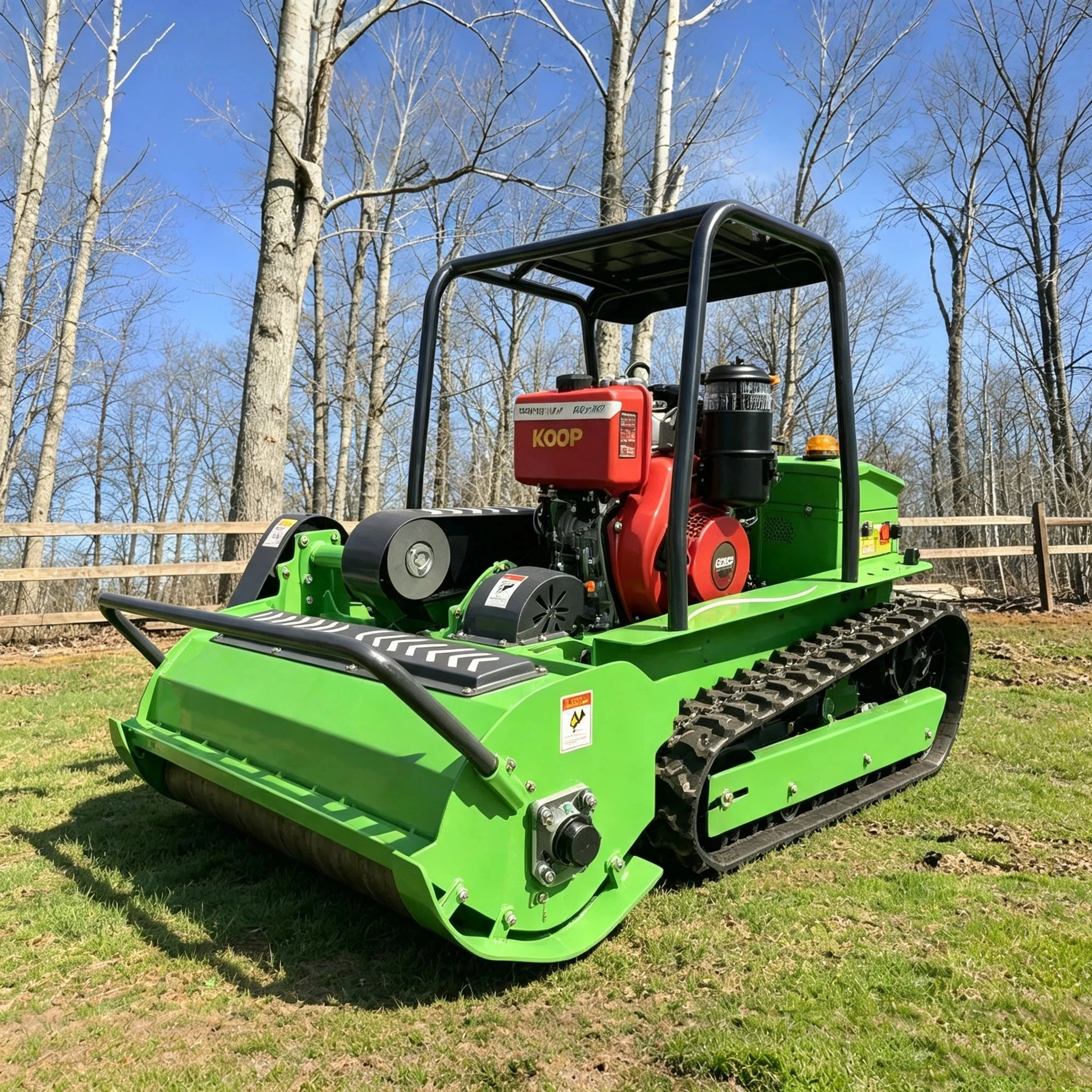 Customized-550mm Cutting Width Factory Direct Sale Rubber Crawler Petrol Engine Remote Control Lawn Mower Self-Propelled