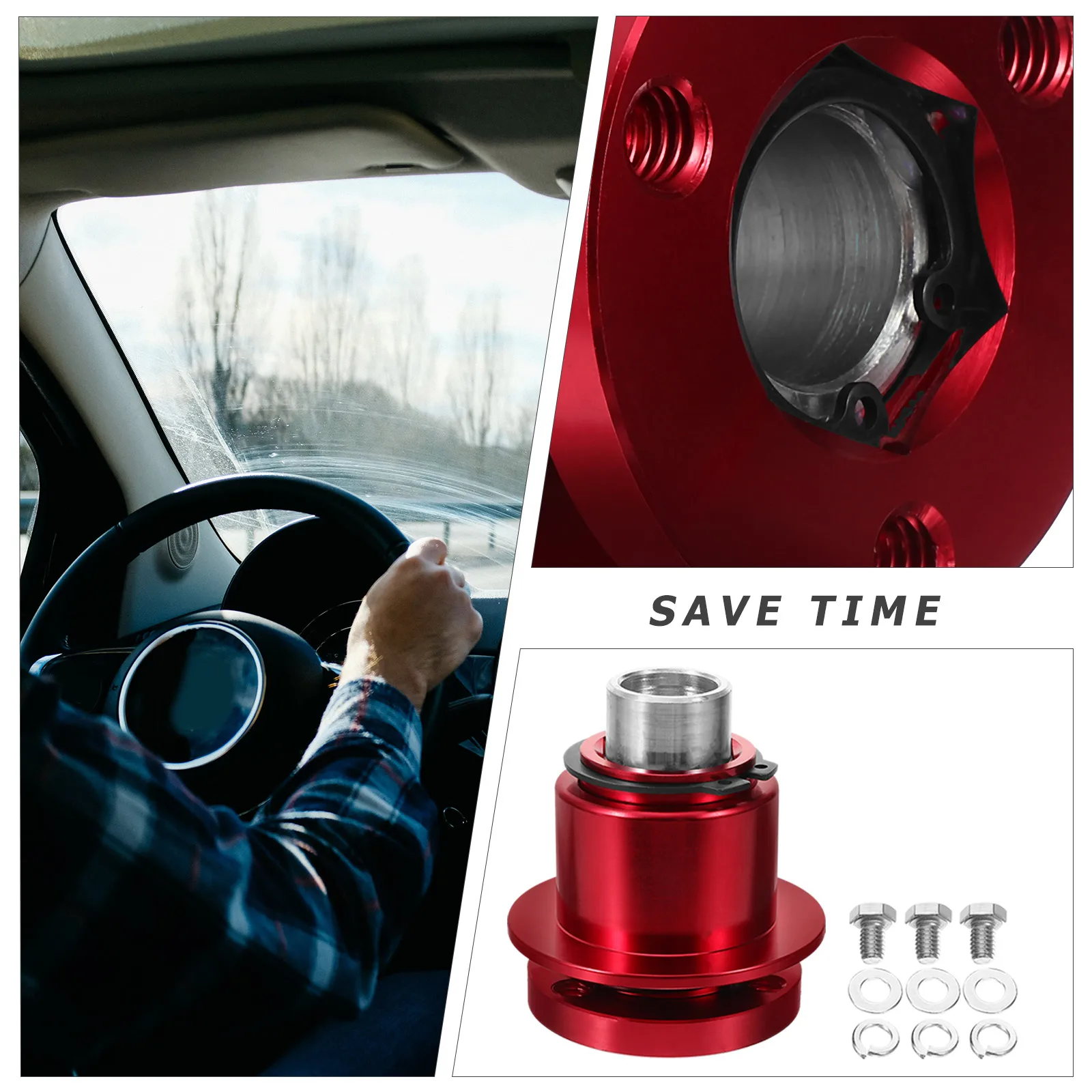 

Steering Wheel Quick Release 3 Hole Degree Disconnect Adapter Universal Car Racing Disassembly Tool Hub