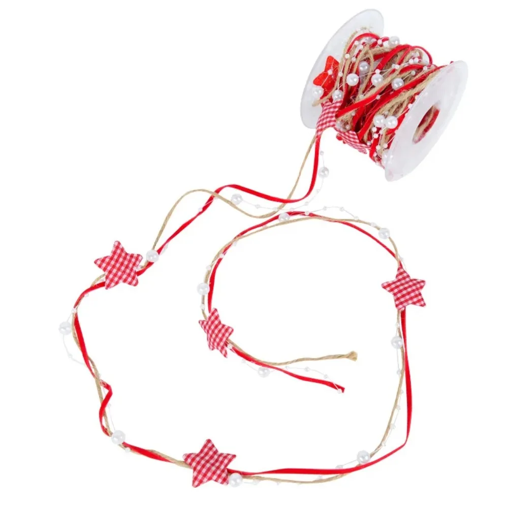 New 5m Christmas Ribbon Star DIY Gift Box Accessory Bead Chain Xmas Tree Ornament