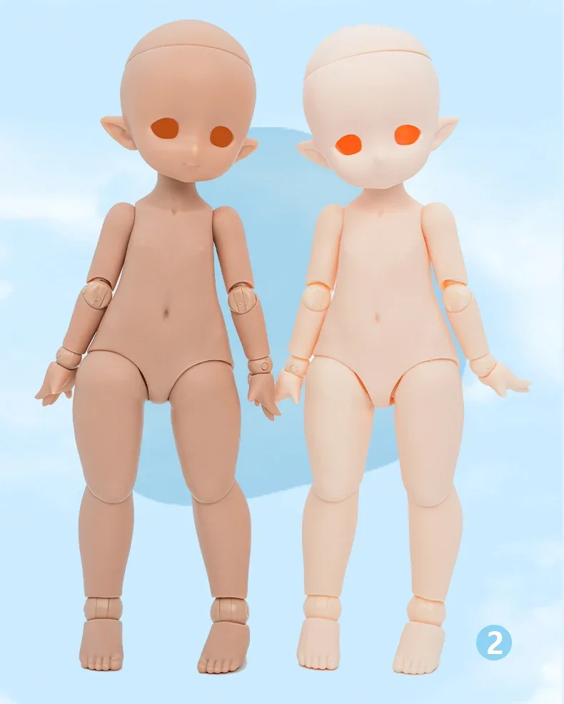 Original 1/6 Doll Parts for Imomodoll White/Tan Skin Body MJD Bjd 2.0 Version Girl Toys Soft Rubber Dress Up Doll Accessories