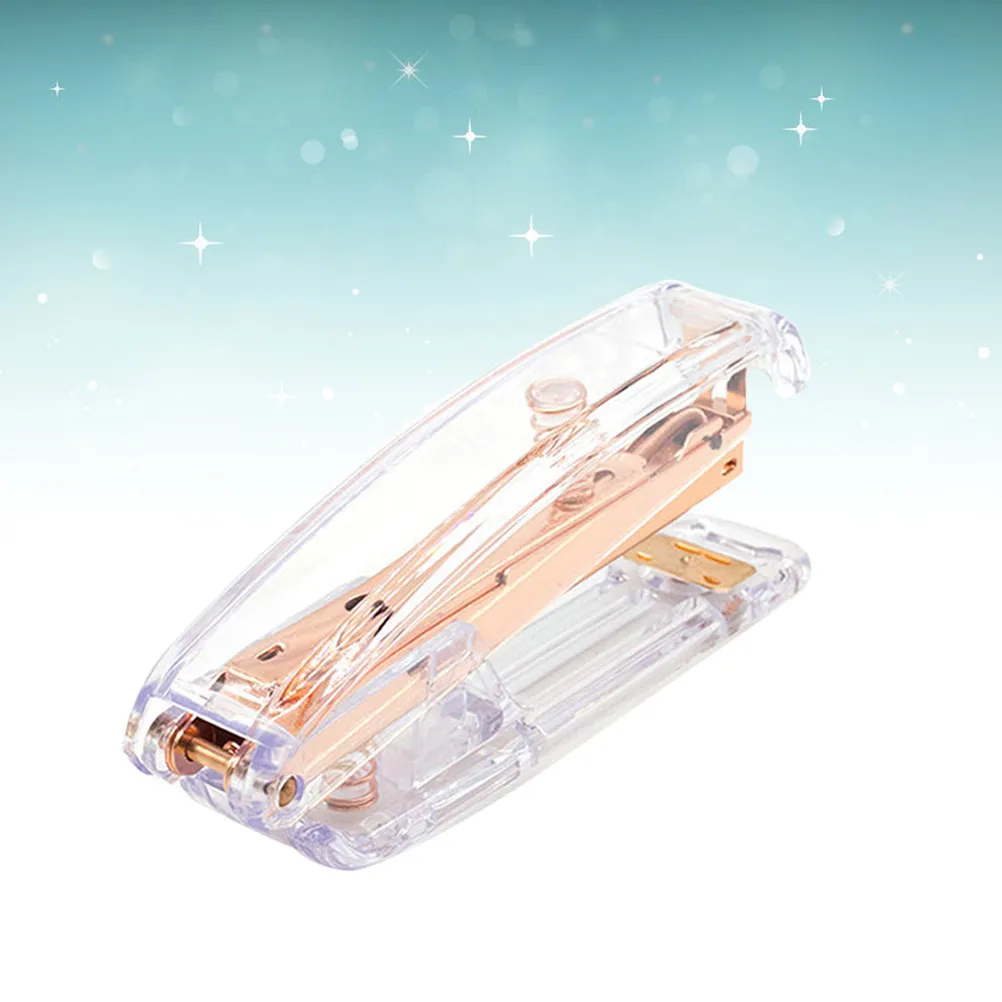 

Rose Gold Office Stapler Crystal Like Appearance Smooth Shiny Edges Perfect Gift for Desk Use At Home School Stapler