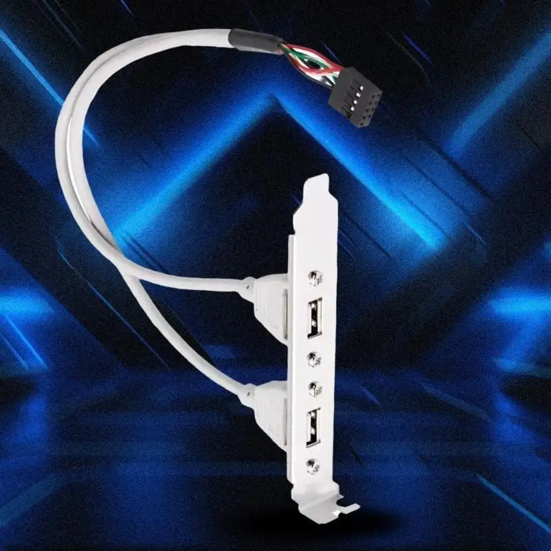 L4MD 2 Port USB 2.0 bis 9 Pin -Headerhalter -Halterungs -Verlängerungskabel für die Rückseite des Computers – Detail 3