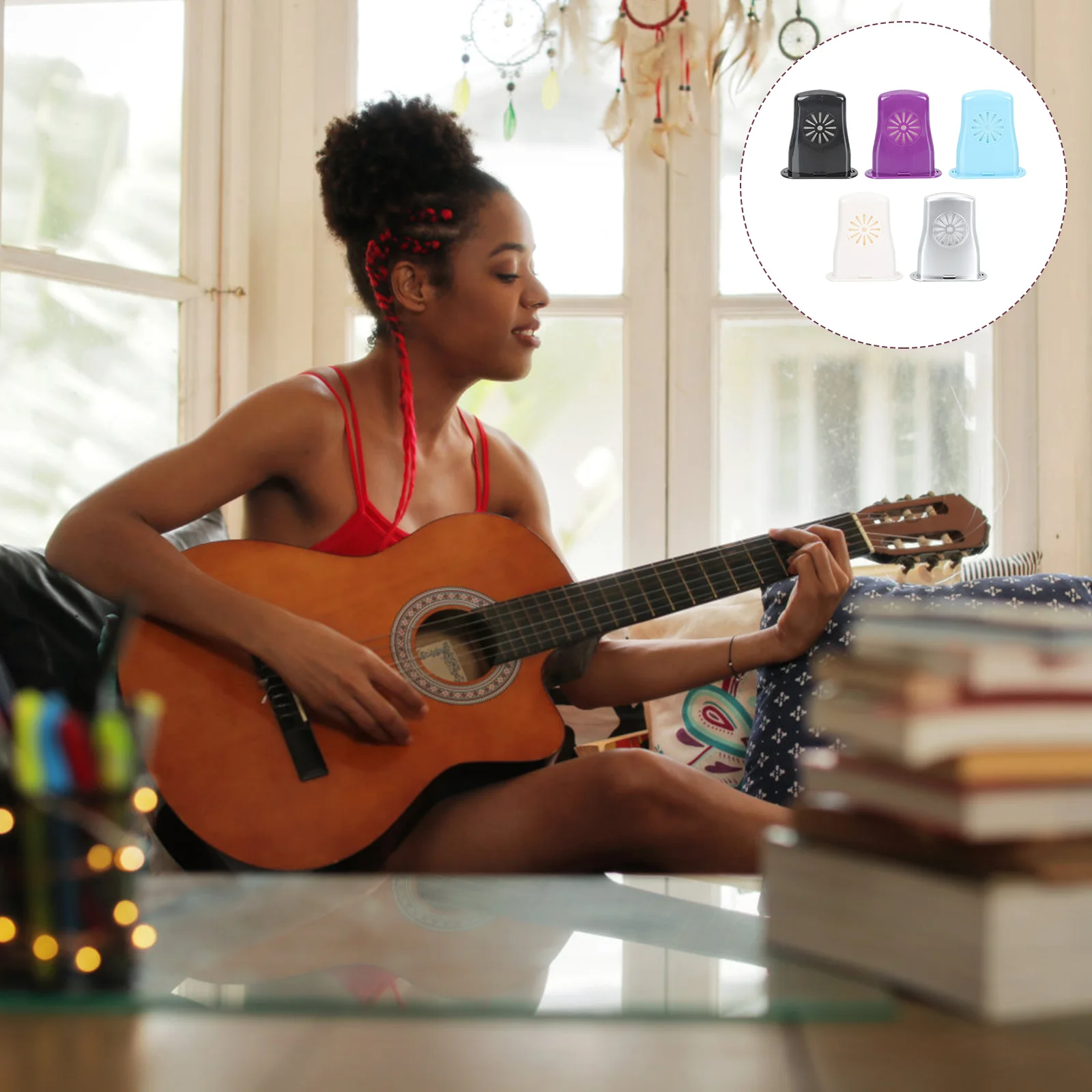 

5Pcs Guitar Humidifier Practical Acoustic Guitar Humidity Maintenance Tool Sound Hole Moistener Sound Hole Humidifier