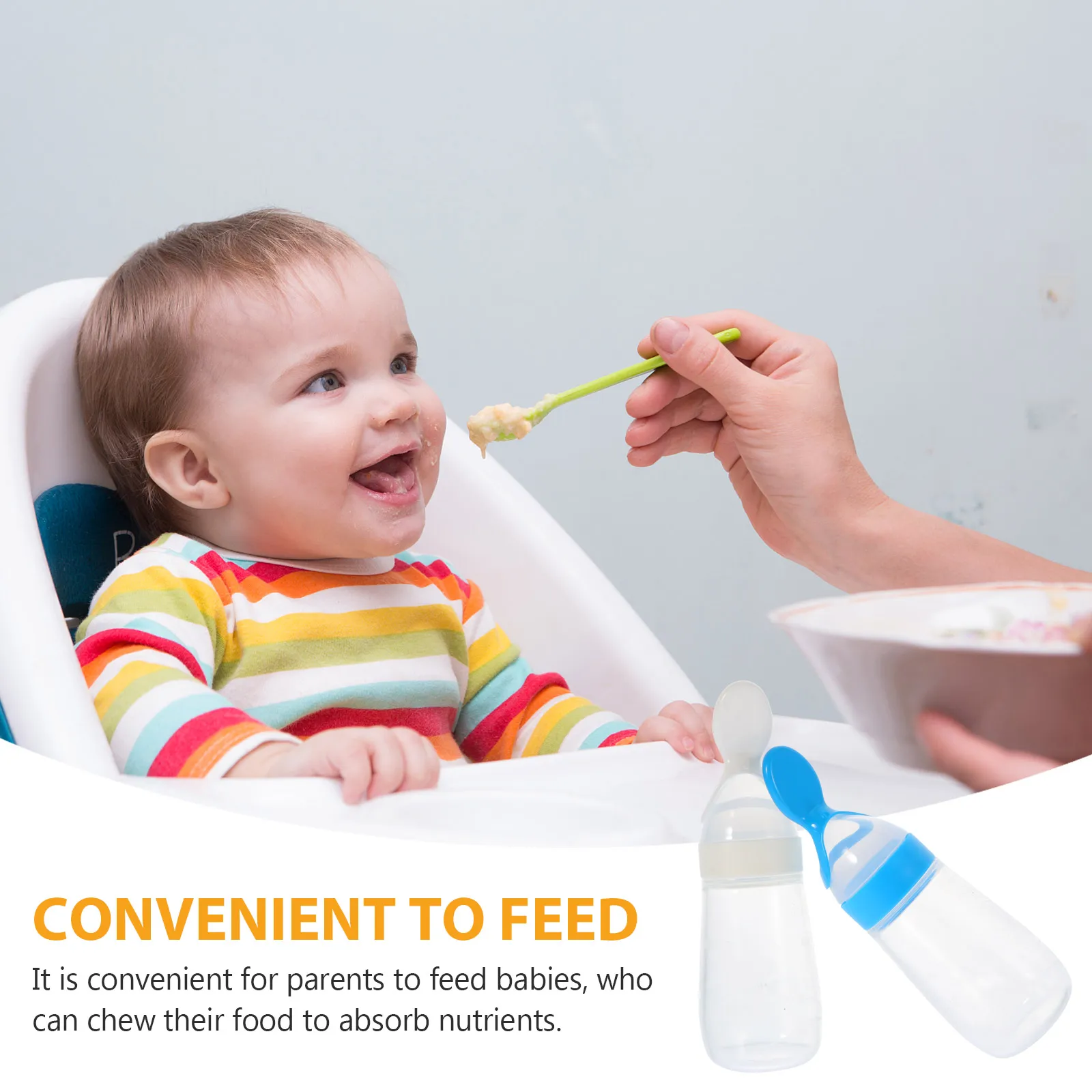 

2 шт. силиконовые контейнеры для кормления детей, кормушки для рисовых хлопьев, кормушки для сжимания для младенцев, чистая еда, формула грудного молока, утечка