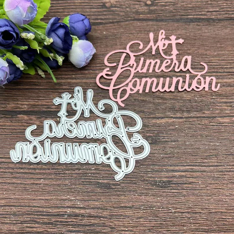 Mi Primera Comunión Cake Topper dies Metal Cutting Dies Stencils For DIY Scrapbooking Decorative Embossing Handcraft Template