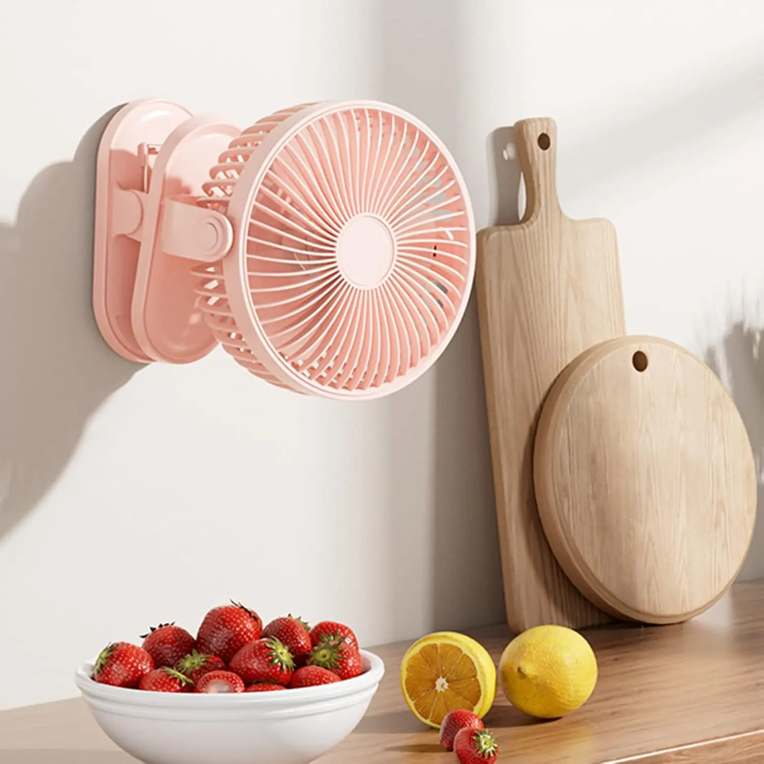 USB 충전식 가정용/실내용 탁상용/침실용/야외용 휴대용 클립/천장 선풍기 4단 속도 조절