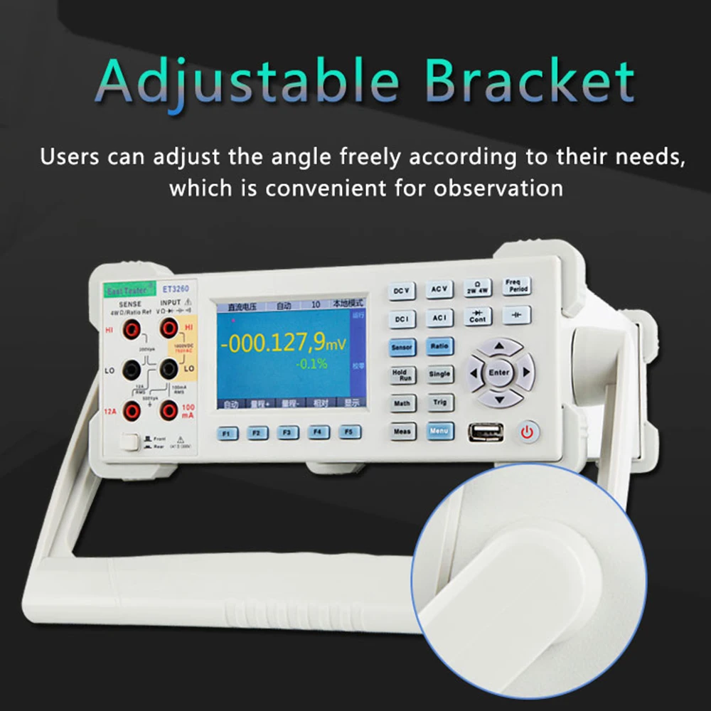 East Tester ET3260 6.5 bit True RMS Benchtop Digital Multimeter,DC/AC Voltage Current Resistance Capacitance Frequency USB GPIB