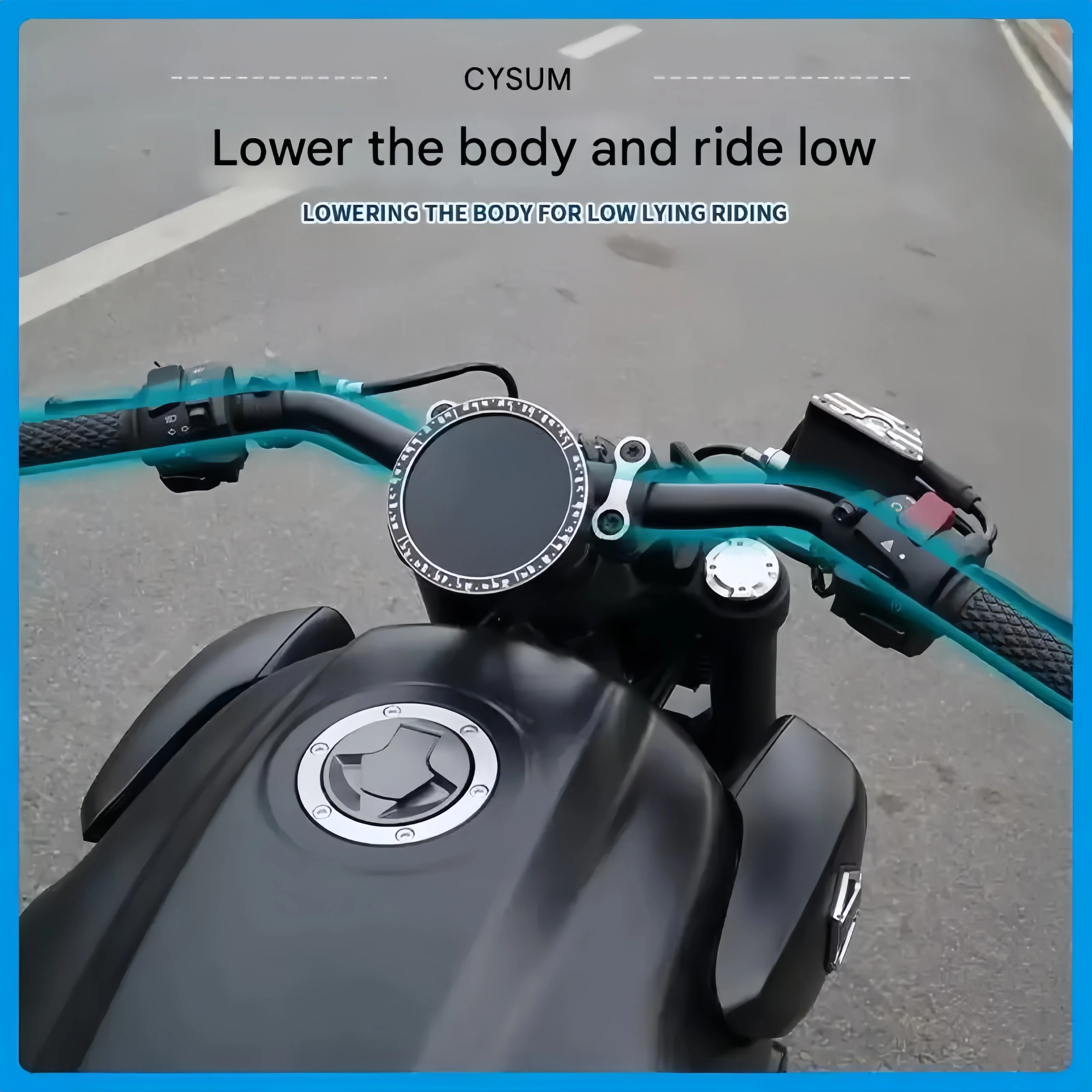 For Retro Cruiser Style Low Profile M Handlebar for Voge CU625 Rearward Swept CNC Aluminum Alloy Bar for Comfortable Riding