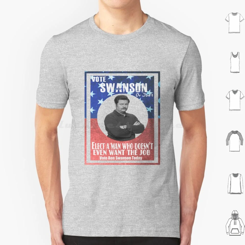

Vote Ron Swanson! T Shirt Big Size 100% Cotton Ron Swanson Parks And Recreation Parks Ron Steak Meat Animals Game Eggs Chicken
