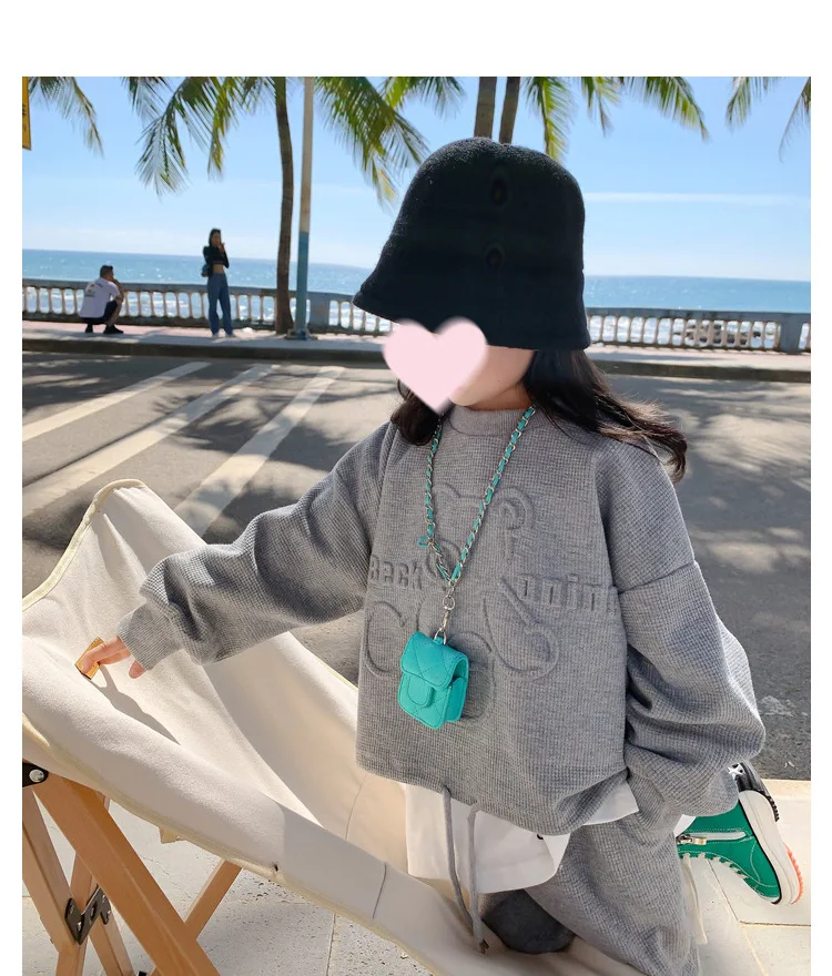 2026 Frühling Kinderkleidung Rundhals-Langarm-Pullover für Jungen und Mädchen Trendige Baby-Mode Kinderbekleidung 2-teilig – Detail 36