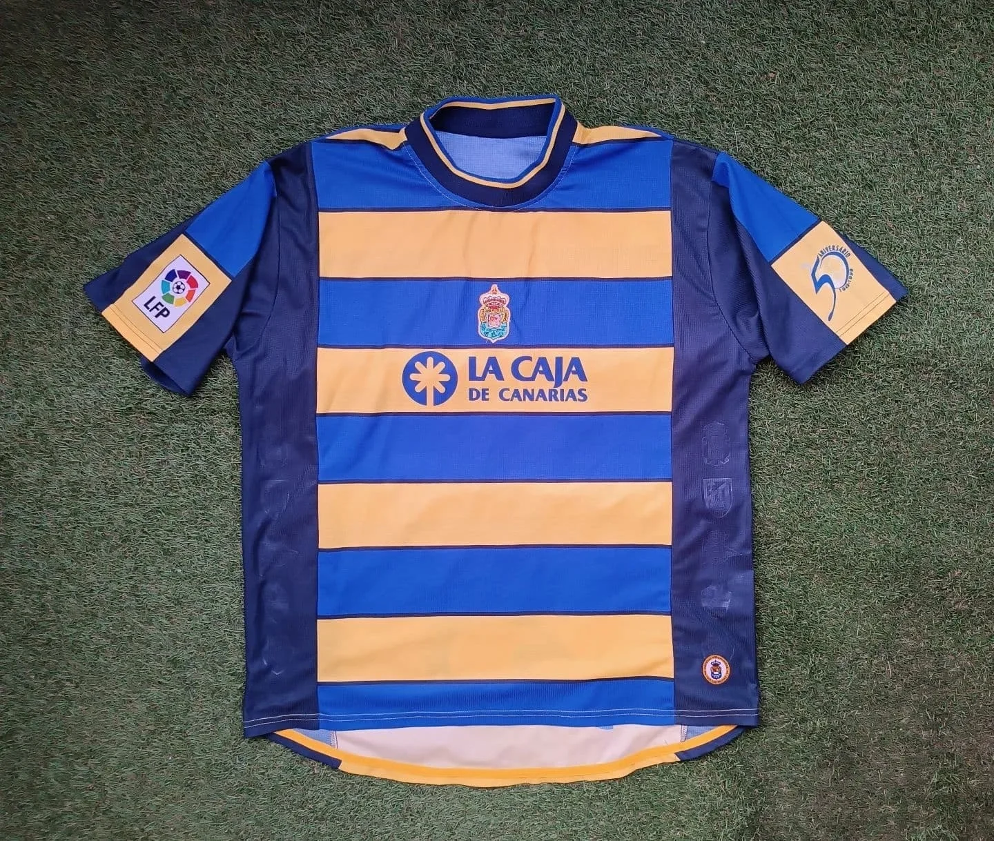 2026 New 1998 Las Palmas Retro Striped Soccer Jersey 3D Print Fast Dry Men Spanish Football T-Shirt Daily Wear Family Kids Tees