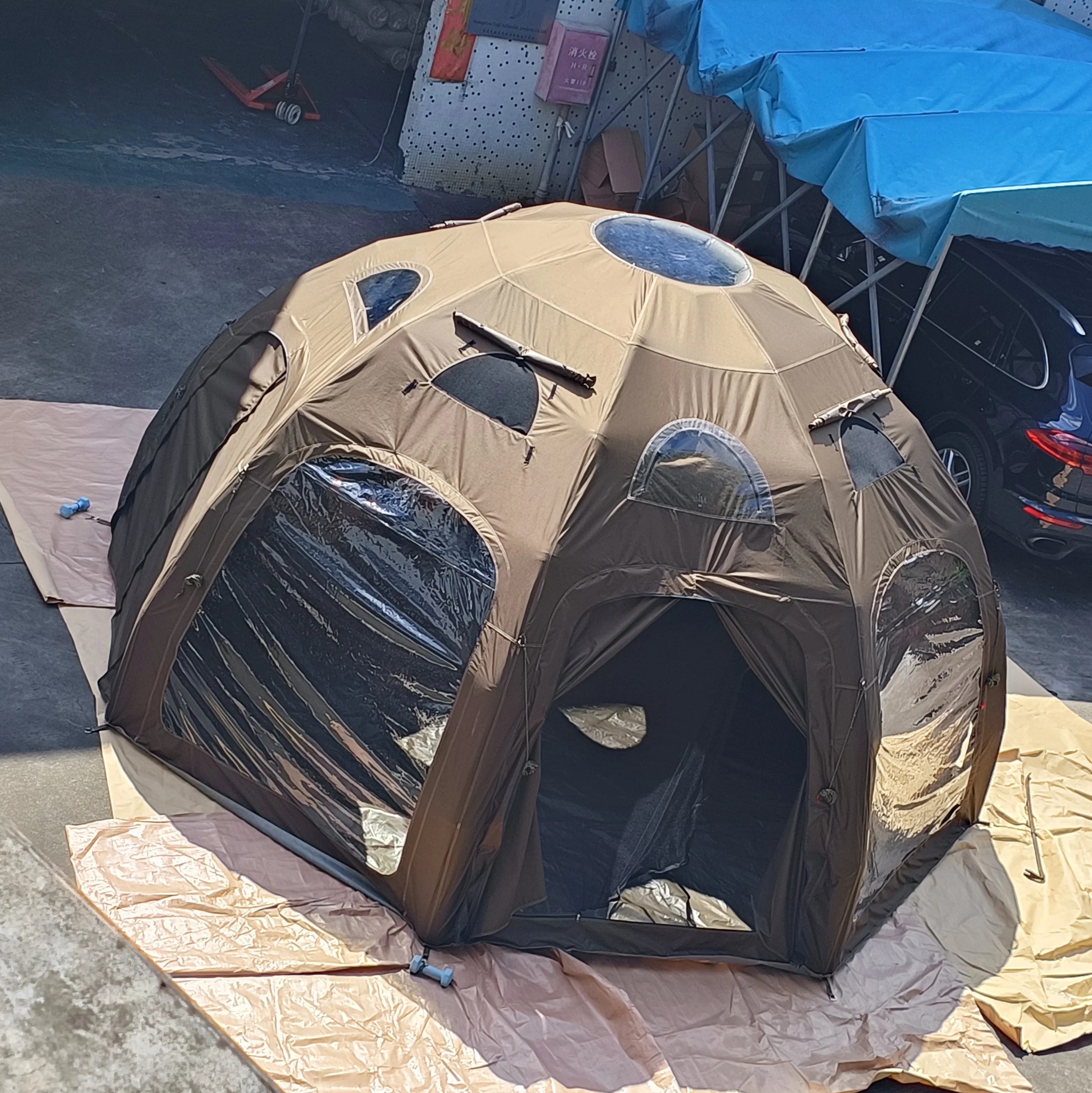 Inflatable Camping Dome Tent Dome Air Tent Waterproof and UV Protection Outdoor Dome Tent