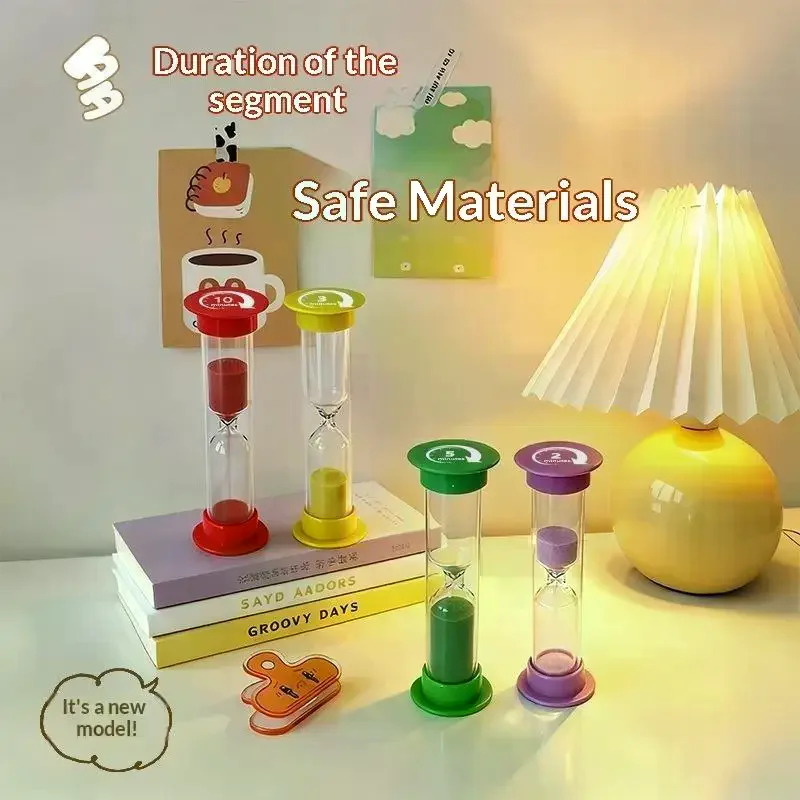 Multiple Duration Sand Timer 30 Second 1/2/3/5/10 Minute  Multicolor Anti Fall Sand Clock for Kids Cooking Kitchen Tool