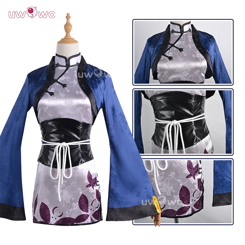 

UWOWO Collab Series: Ran-Maoo Cosplay Anime Black Bulterr Ran-Maoo Cheongsam Cospaly Costume Halloween Costume