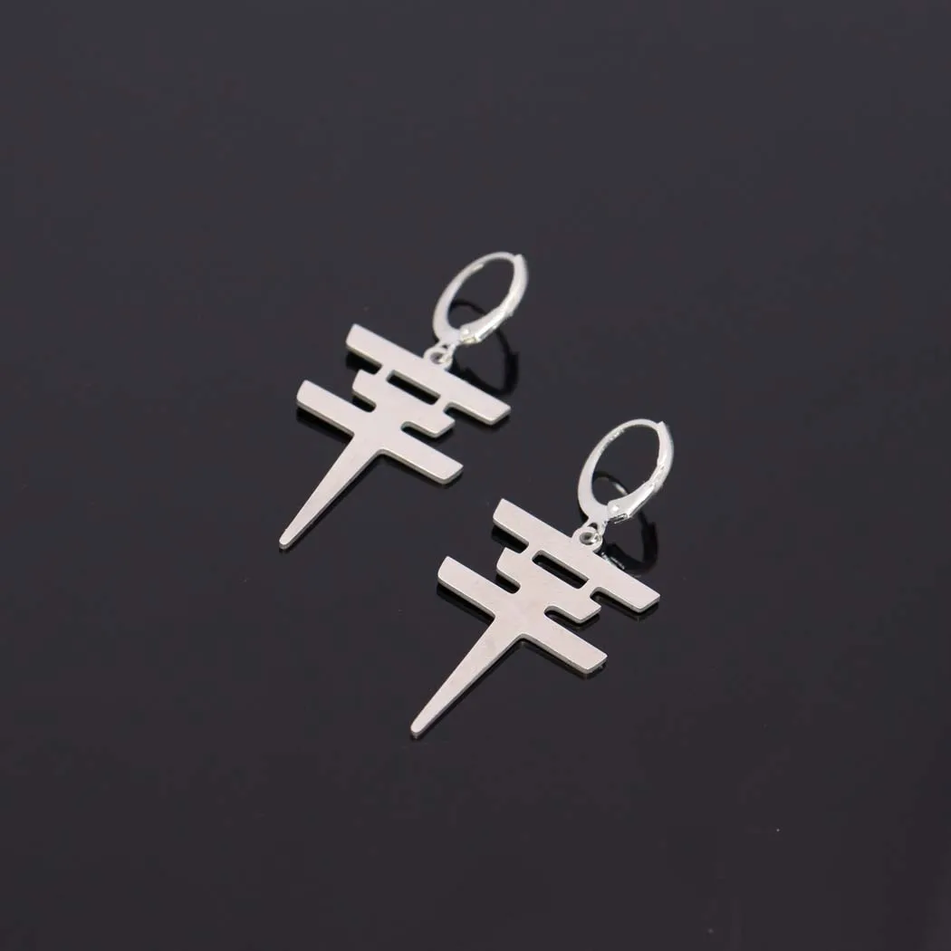 2024 New fashion stainless steel Tokyo hotel pendant earrings personality all matching earrings female birthday anniversary smal