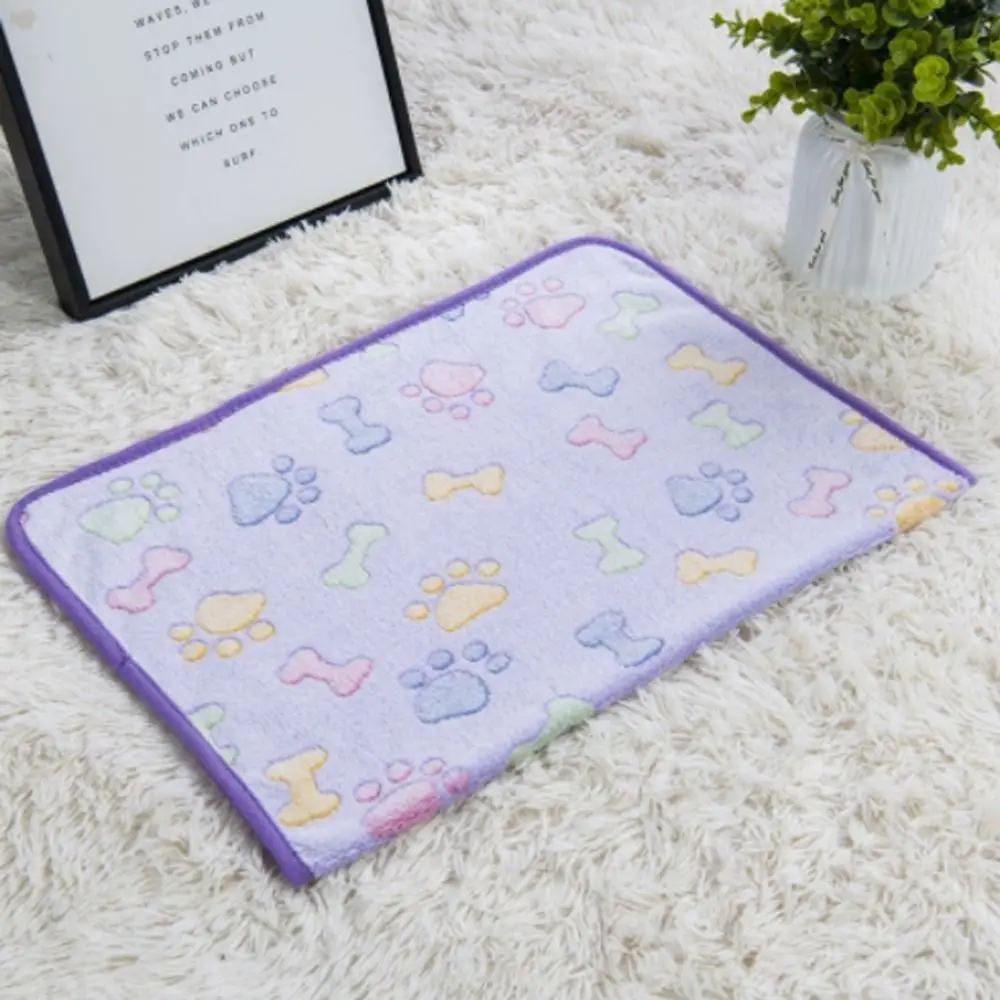 Soft Fluffy Bone Pattern Dogs Multi-color optional  Flannel Blanket Winter Quilt Pet Blanket Fleece Blanket