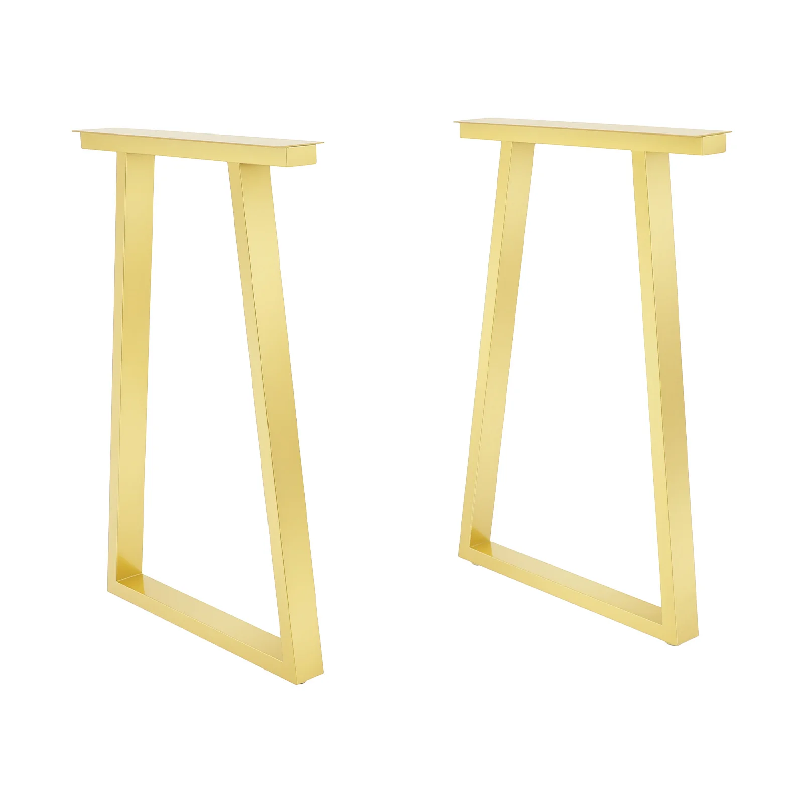 2 * Metal Trapezoid Table Legs Loading Capacity of Single Leg 440lbs Gold Table Legs 28''inch Furniture Legs,Dining Table Legs,Metal Legs for Table Desk,Office Table Legs (Without Boards)