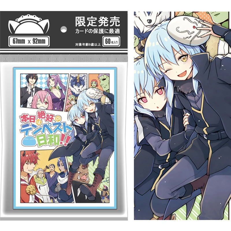 

60Pcs/set That Time I Got Reincarnated as a Slime Card Sleeve PTCG Anime Game Collection Card Protective Cover Gift Toy 67*92mm