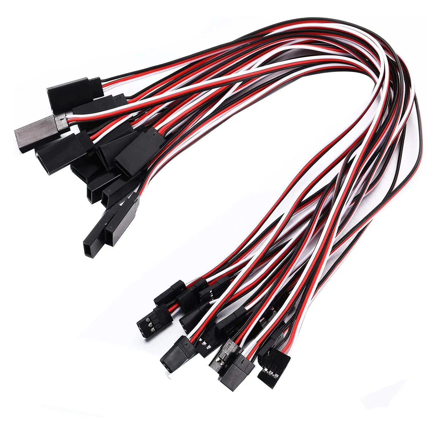 ABUM-15 Pieces Servo Wire Model Aircraft Extension Line Servo Extension Male To Female Cable (11.8 Inch)
