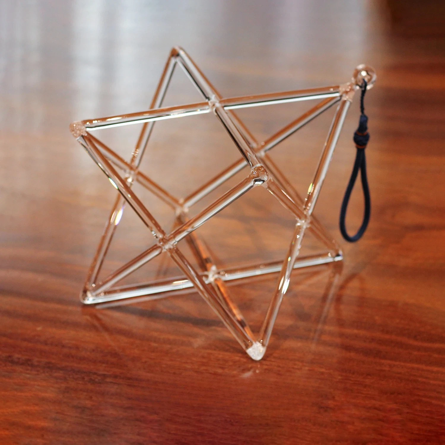 Clear Quartz Merkaba Singing Pyramid 5‑12 Inch, Transparent Sound Healing Musical Instrument for Yoga Meditation Sound Therapy