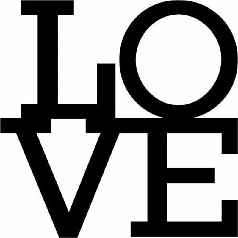 

Square Word Love Metal Wall Plaque Wall Sign Love Word Art Dec Interior Decoration Metal Art Living Room/Home Decoration