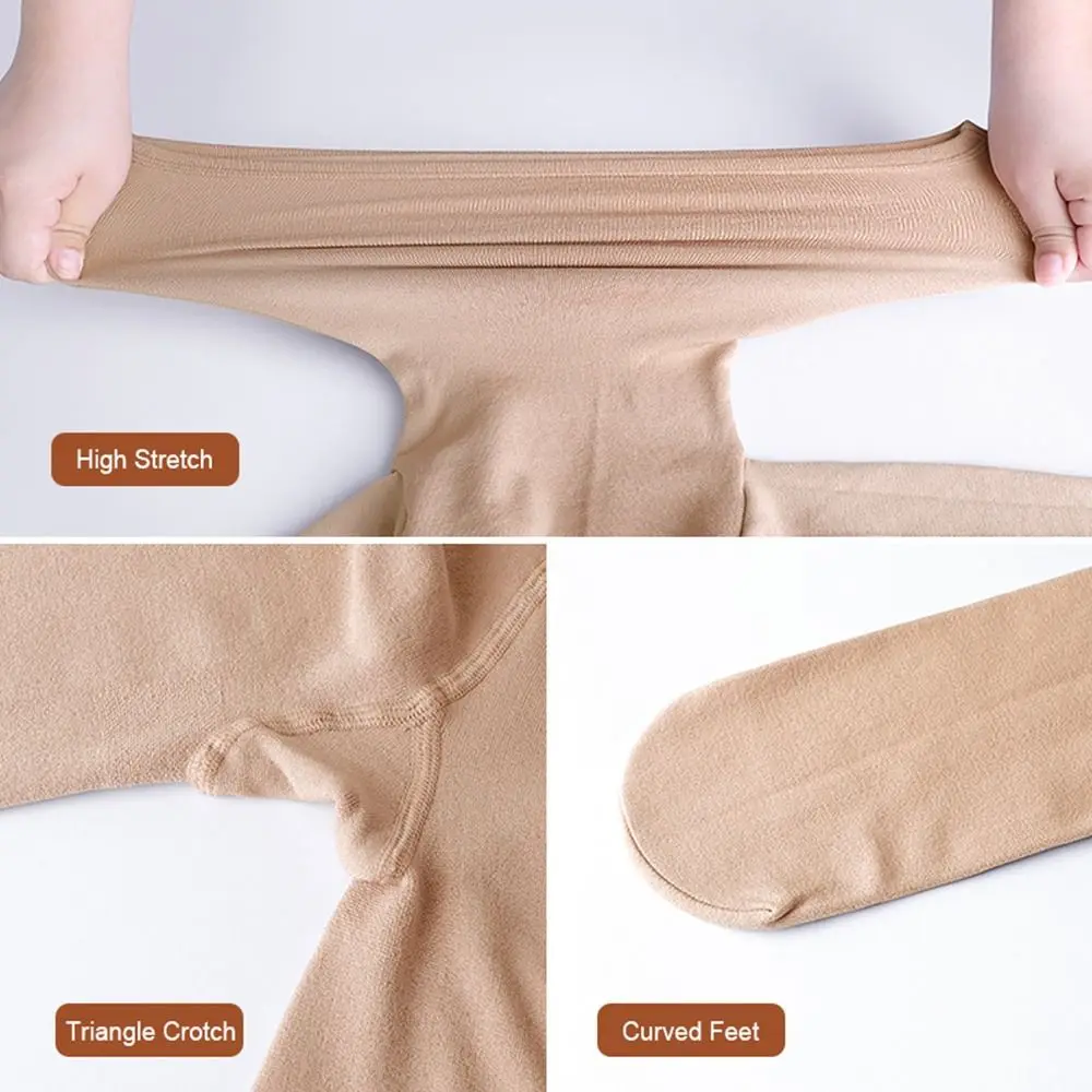 Fashion Winter Kids Thermal Underwear Suits Stretch Fleece Ballet Underwear Set Warm Nude Color Dance Tights Leotard image 6