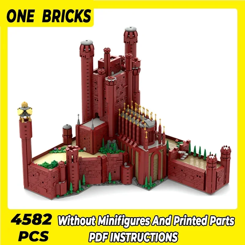 Moc Building Bricks Castle Model The Red Keep Fortress Technology Modular Blocks Gifts Toys For Children DIY Sets Assembly