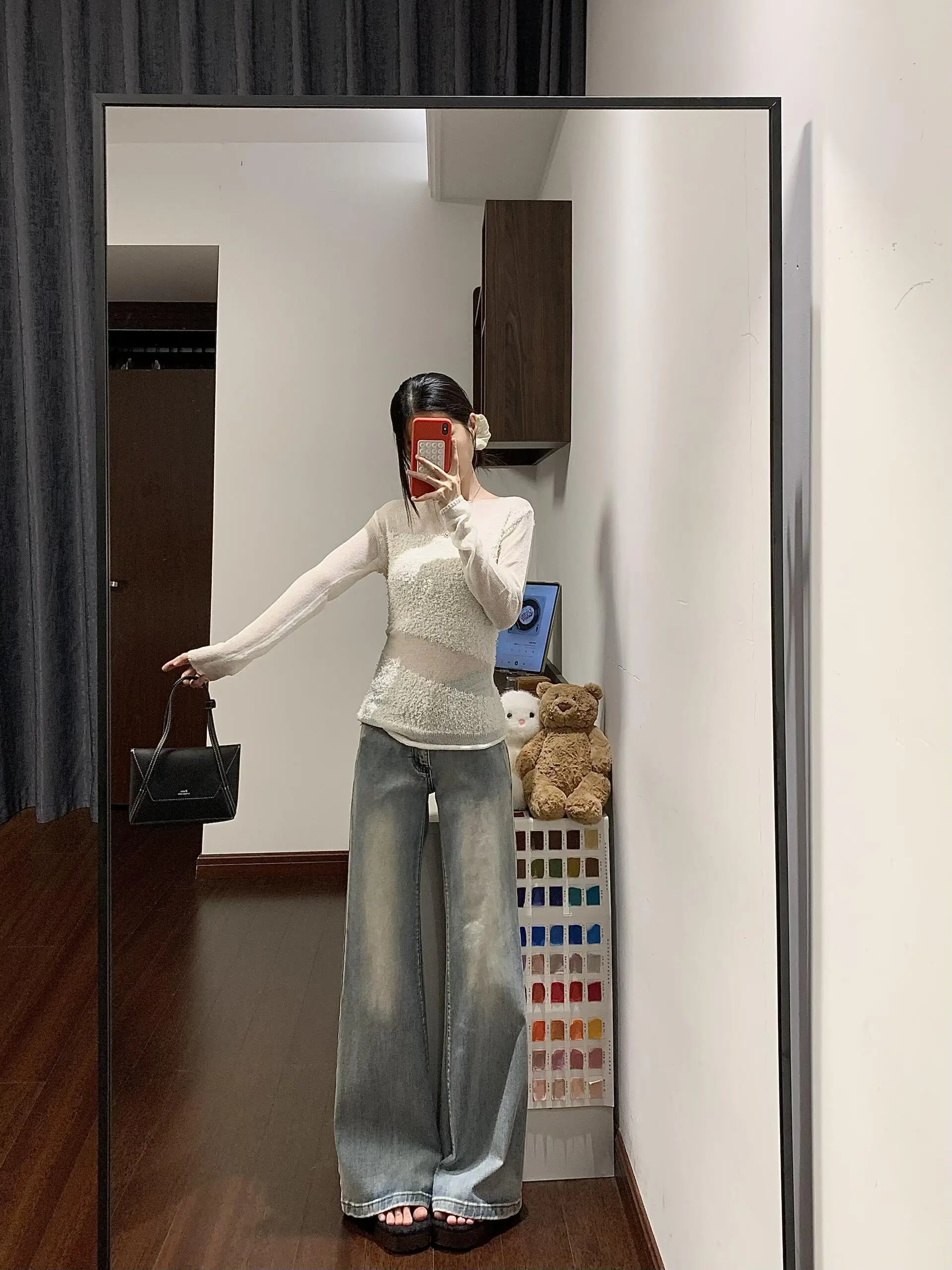 Sexy Short Girl Washed out Jeans Tight Leggings Low Waist Not Bodycon Long Pants Casual Style Casual Scene Pure Color Denim