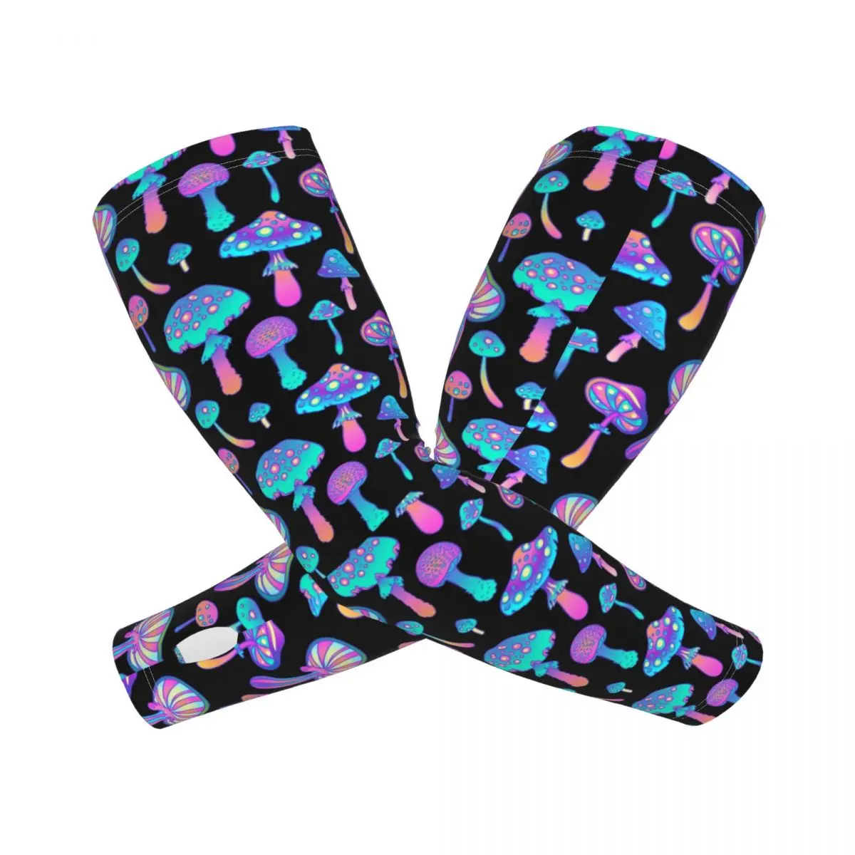 Custom Psychedelic Magic Mushroom Trippy Hippie UV Protection Arm Sleeves Women Men Sports Tattoo Cover Up for Fishing