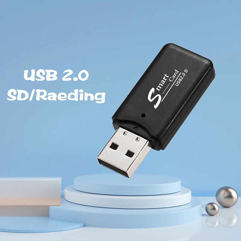 Lector de tarjetas SD USB 2,0, Lector de tarjetas Micro USB, Lector de tarjetas de memoria SD TF