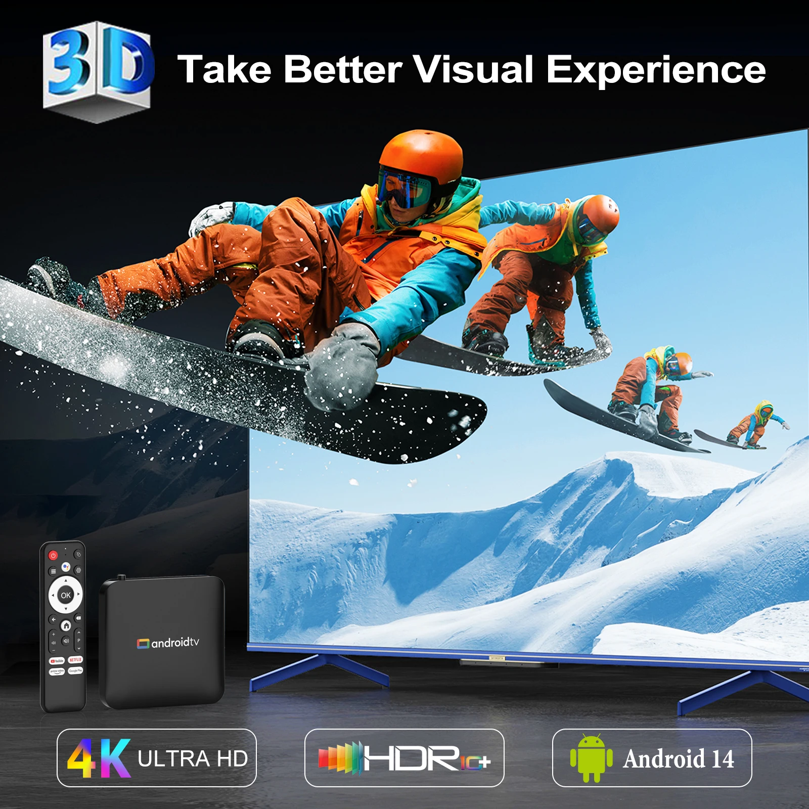 TV Box H96 MAX Amlogic S905L3 Android 14.0 TV Box 4K Video Decording 2.4G/5G WiFi6 مساعد صوتي مجموعة المسرح المنزلي
