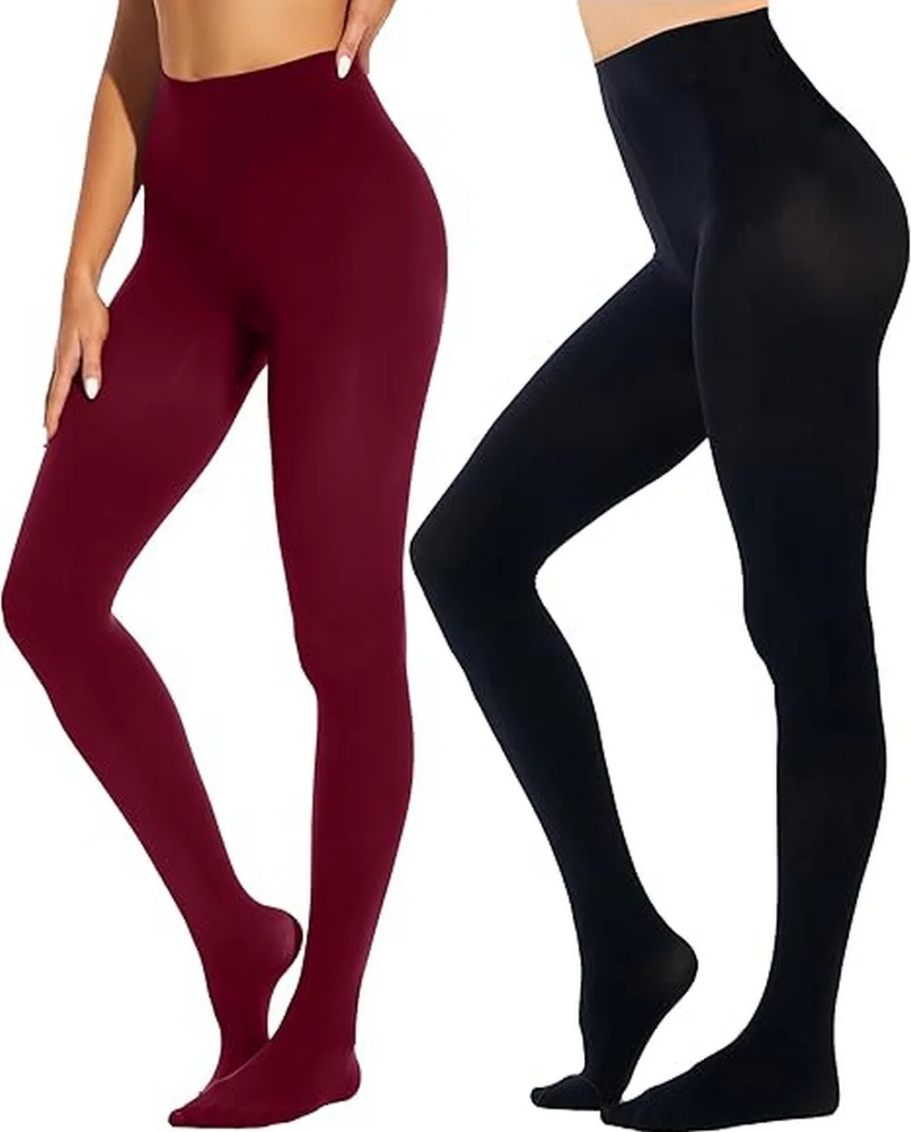 

Колготки с высокой талией 80 ден, однотонные колготки, чулки на ногах, эластичные, очень прочные, удобные, 2 шт., осень-осень