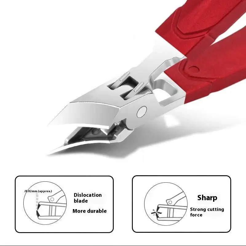 1 قطعة كماشة قطري مقص أظافر مكافحة سبلاش مسمار كليبرز خاص للأظافر الصلبة الكبيرة سميكة أدوات مانيكير المنزلية