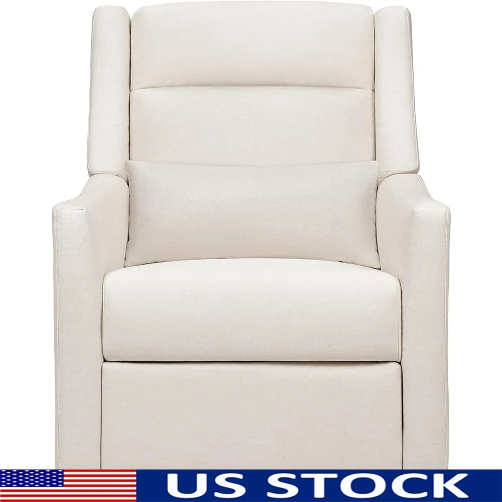 

Electric Glider Recliner Nursery Chair with USB Ports Comfortable Power Adjustable Headrest Swivel Rocking Chair Water Stain