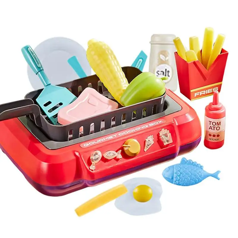 

Simulation Cooking Toy Kids Kitchen Gourmet Pretend Box Toy Reusable Kitchen Pretend Play Accessories Toys For Kids 3 Years Old