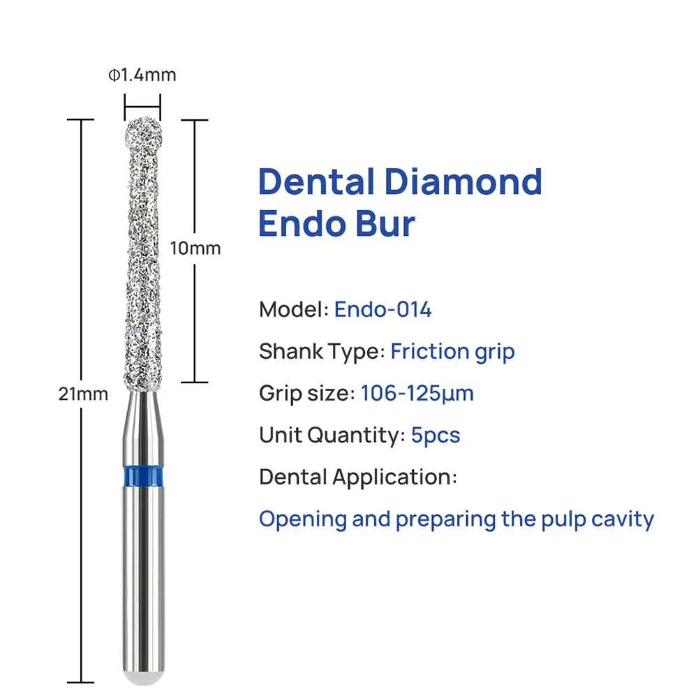 10 Stück AZDENT Dental-Diamantbohrer Endo-Bohrer FG-Bohrer 1,4/1,6/1,8 mm zum Öffnen und Vorbereiten des Pulpahöhlenraums für Hochgeschwindigkeits-Zahnärzte in der Zahnmedizin – Detail 11