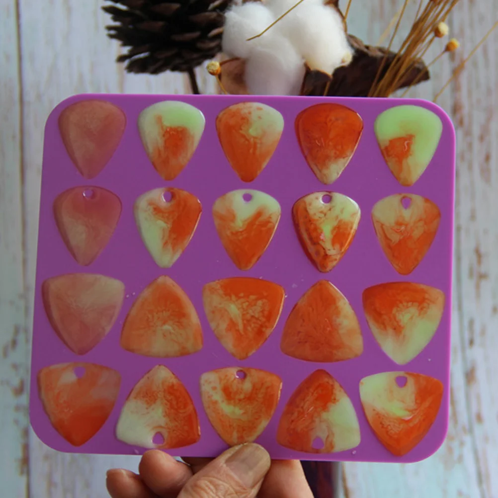 

Guitar Picks Molds 5 Thickness Nonstick Durable Easy Clean Resin Casting Molds Guitar Picks Resin Mold Casting Moulds