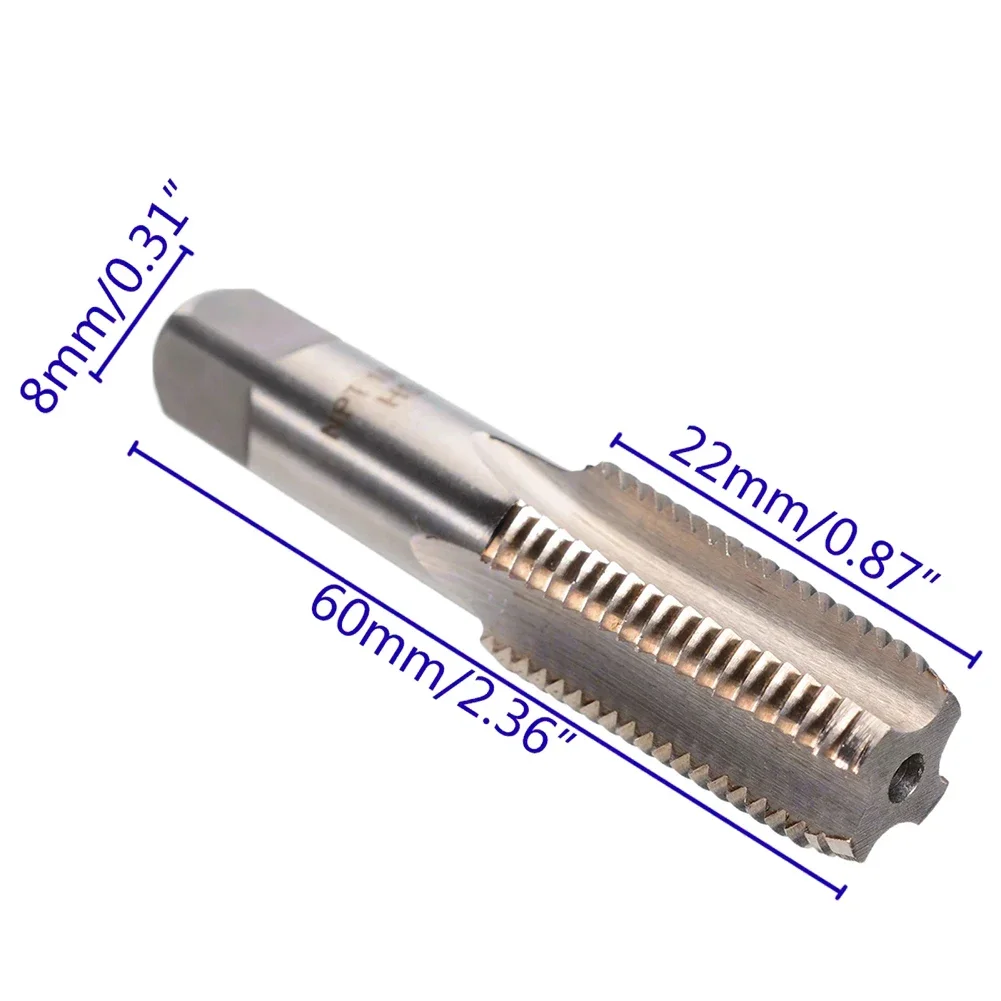 High-Speed-Steel Screw Threaded Tap Hand Tools 1/4"-18 NPT Taper Pipe Tap For Cutting Internal Threads Of Pipes Repair Work Tool