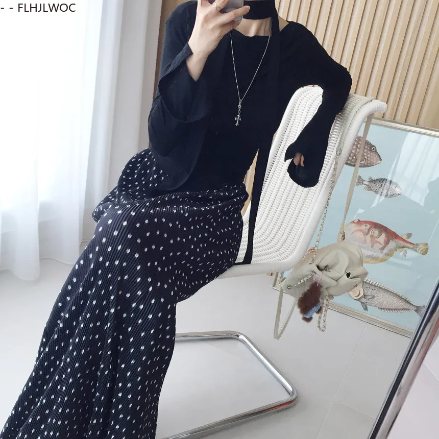 Holiday Womens Summer Skirts Hot Sales Korean Japan Style Design Date Fashion French Style High Elastic Waist Skirt Long 4188