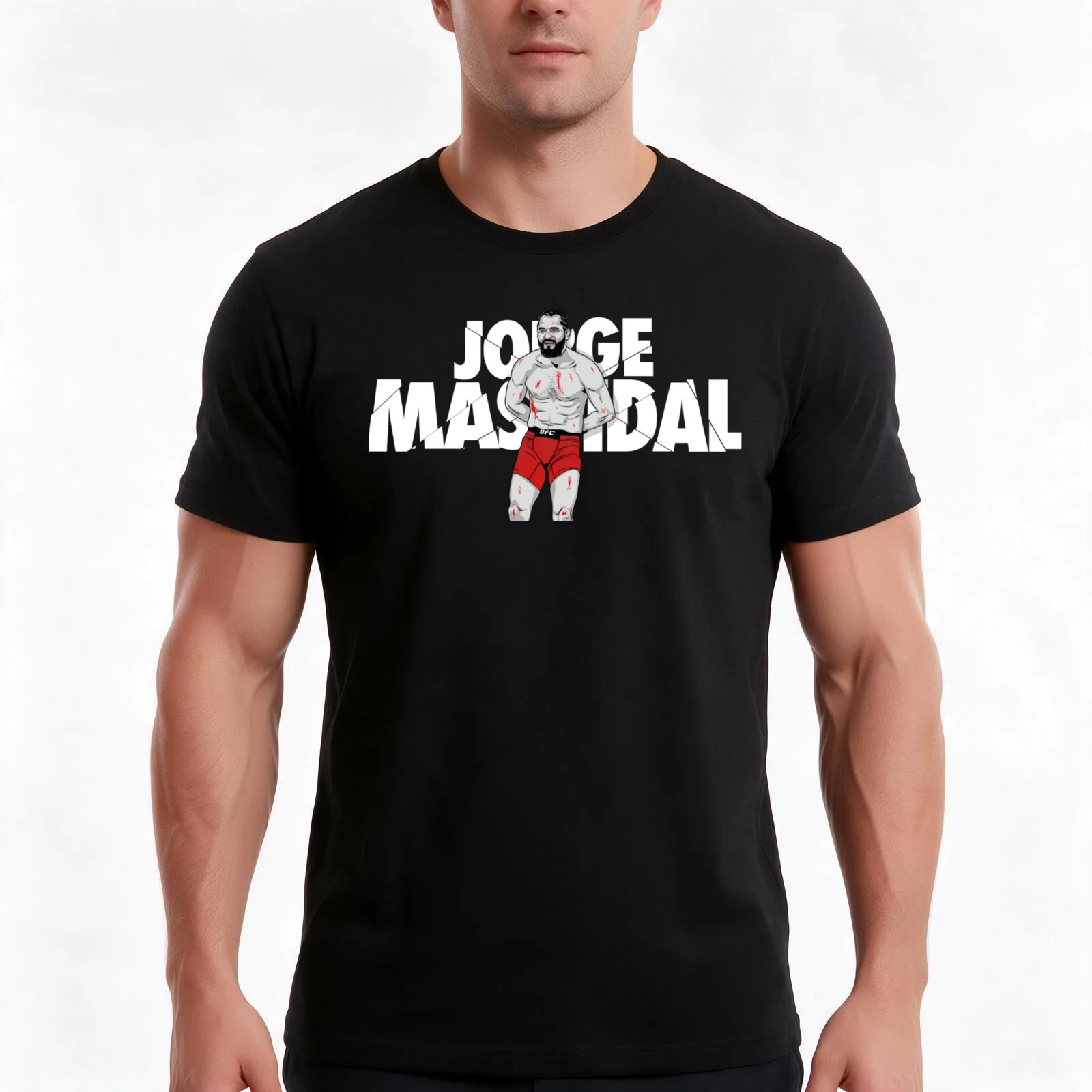 Jorge Masvidal T-Shirt Summer Casual Cotton Tee Oversized Streetwear Tops Vintage Graphic Print Loose Fit Short Sleeve