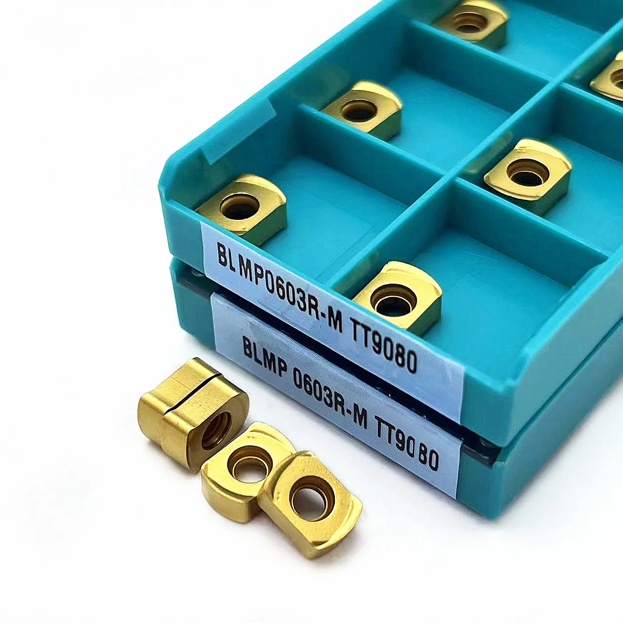 Inserto de carburo de 10 piezas, herramienta de piezas de torno CNC BLMP 0603R M TT9080, fresadora de alta calidad, doble cara, alimentación rápida BLMP0603R, 0603