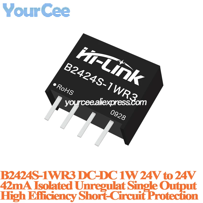 10pcs/1pc Isolated Unregulated DC-DC Power Module 1W 3W, 3.3V/5V/12V/24V Input to 3.3V/5V/9V/12V/15V/24V Output, B0309S B0503S B