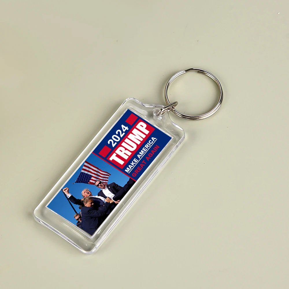 5pcs, Trump 2024 Supporter Acrylic Keychain, Perfect For Rallies, Events, Or Daily Use. A Great Gift For Fellow Trump Supporters